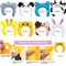 Valentines Day Cards For Kids - 28 Valentine Cards + 28 Inflatable Animal Headbands + 28 Gift Envelopes & Tattoos, Animal Greeting Cards Valentines Exchange Cards for Kids Boys Girls School Classroom